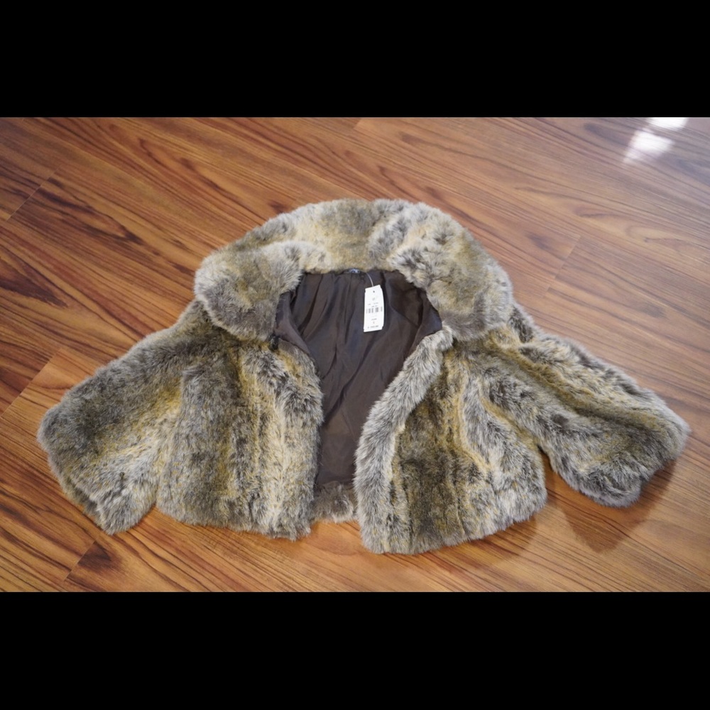 Lf faux fur cropped jacket